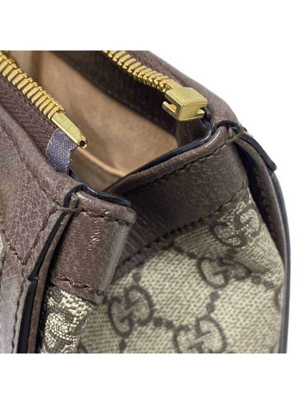 Gucci Handbag Ophidia GG Small Tote Beige Dark Brown Multi Leather - Picture 15 of 15
